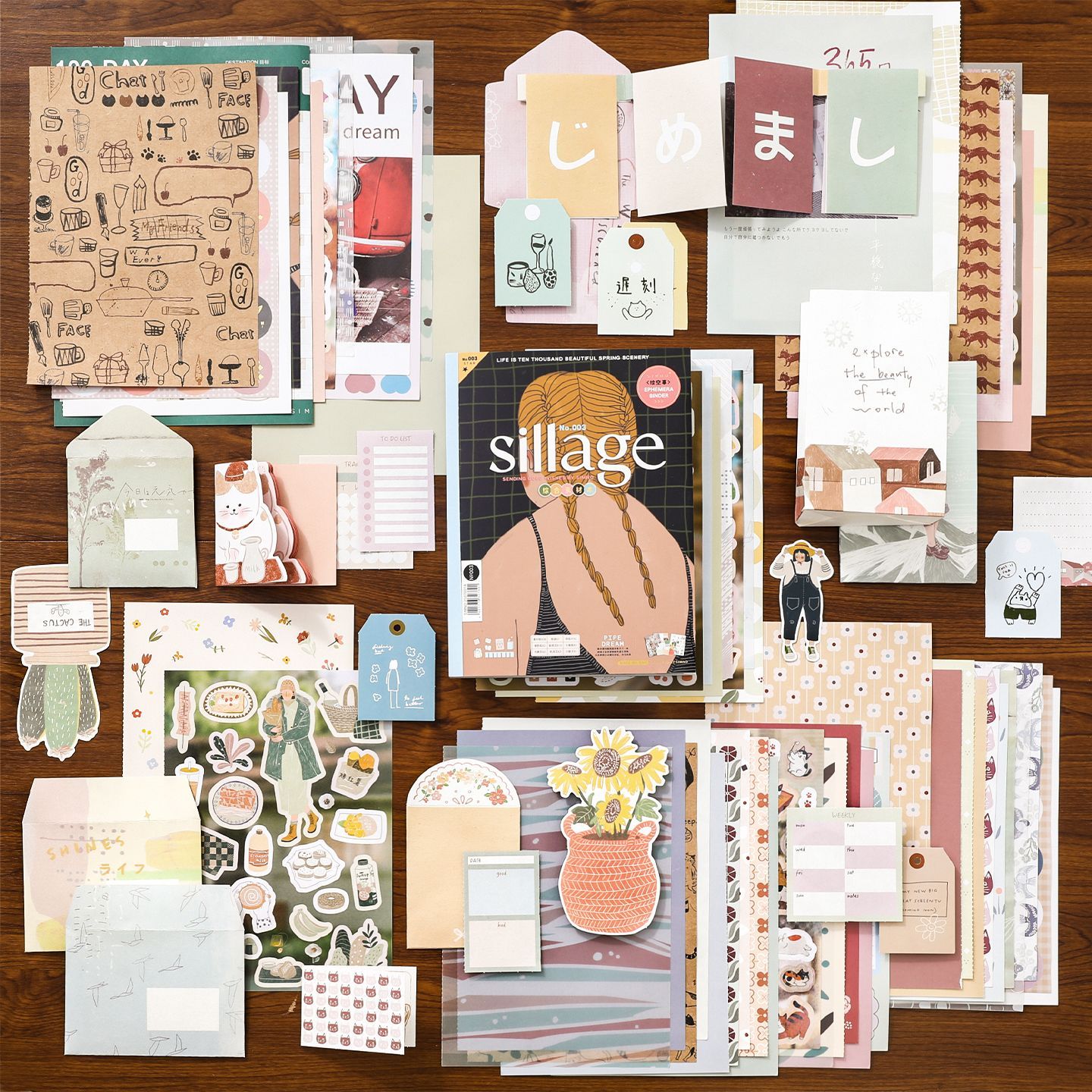 Graph Paper Pad - Livro de Materiais para Diário Estilo