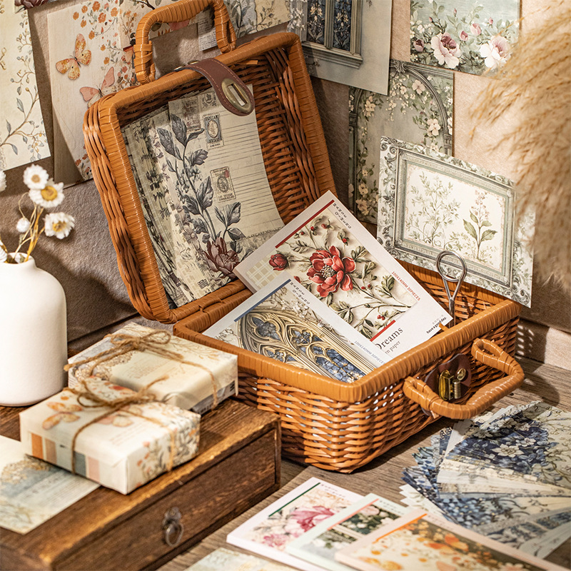 Graph Paper Pad - Papel Decorativo Floral da Série Wander