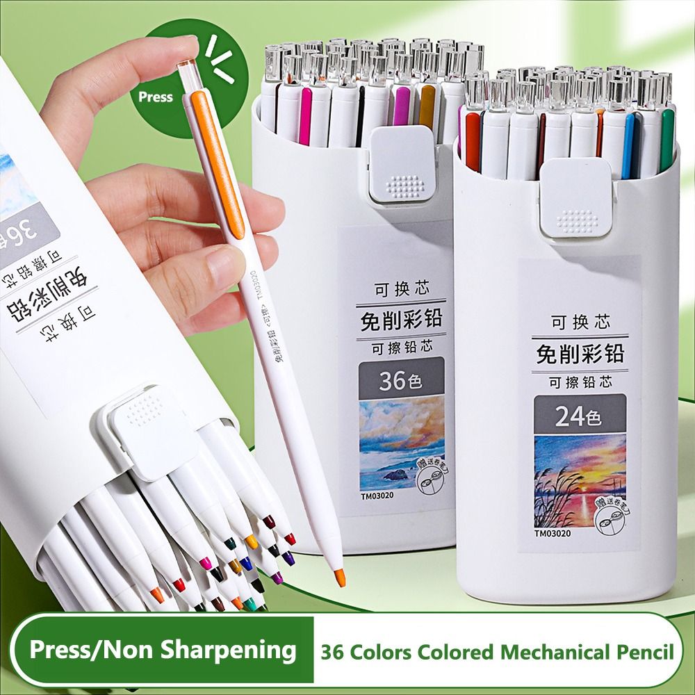 Mechanical Pencil Lead - Lápis de Cor Não Afiável com