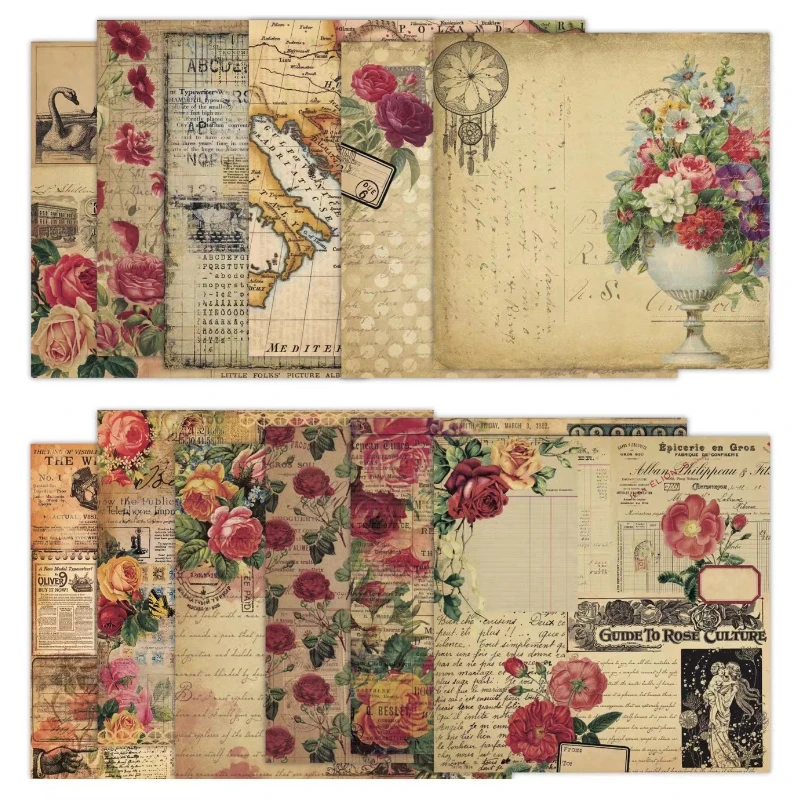 Pad Scrapbook vintage com padr - Graph Paper Pad avaliação e preço