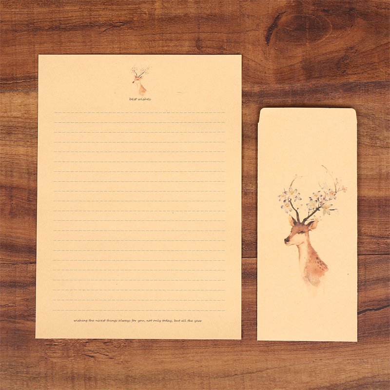 10 envelopes, 10 folhas de pap - Letter Envelope Kraft avaliação e preço