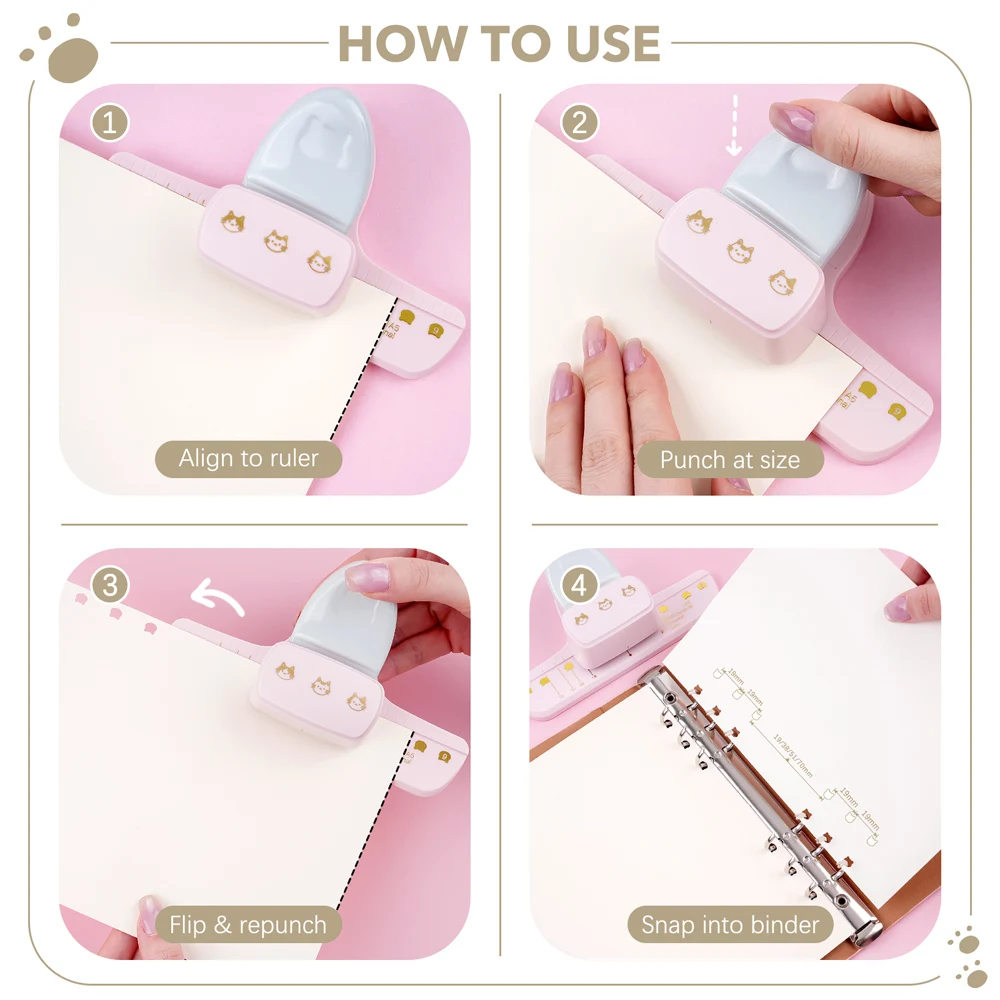 Furador de 3 furos com design  - Paper Punch 3 Hole avaliação e preço