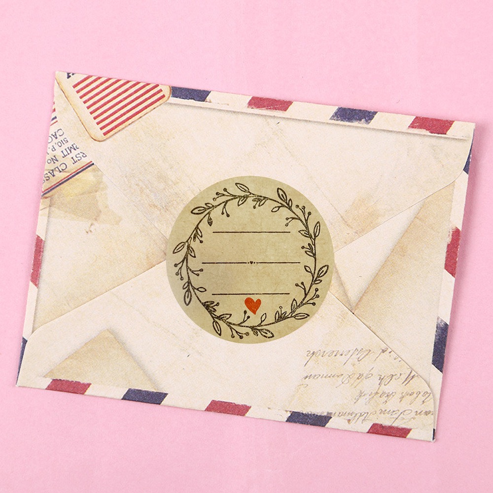 500 peças/rolo adesivos de pap - Letter Envelope Kraft avaliação e preço